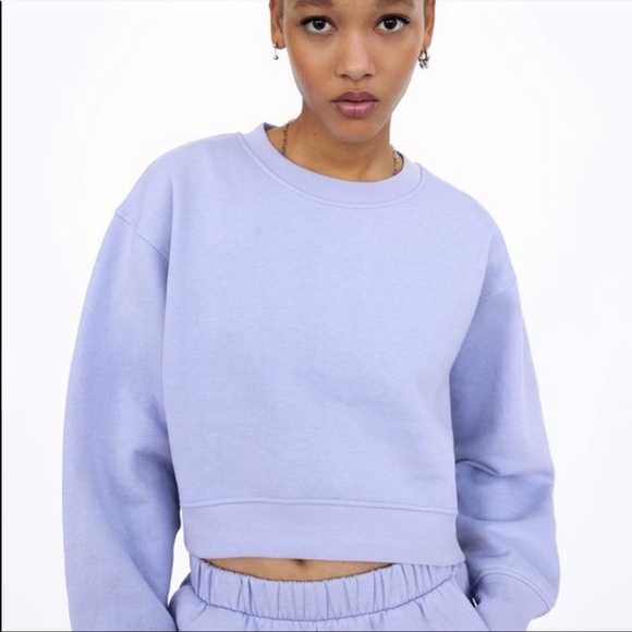 Zara Light Purple Sweatshirt - Picture 2 of 4